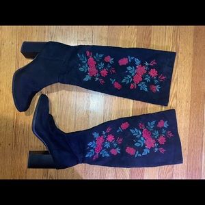 Libby Edelman Sullivan Embroider Tall Floral Boots